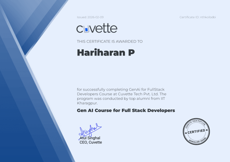 Gen AI for Full Stack Developers